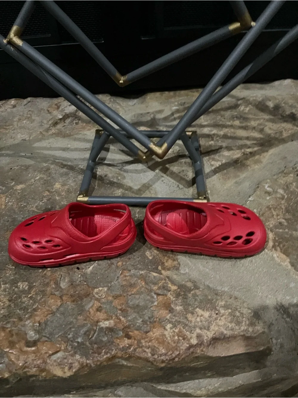Kids Red Slip-On Clog Shoes - Comfortable Lightweight Design